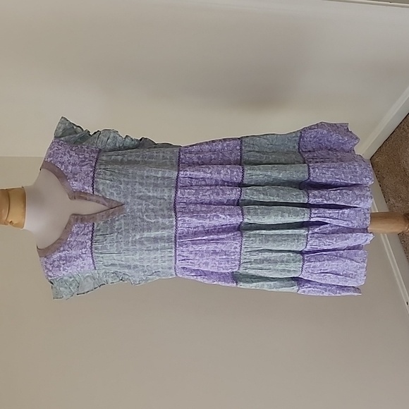 Roller Rabbit XL Ismay pippa tiered dress in lilac combo.